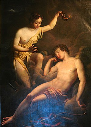 psyche sees the face of eros